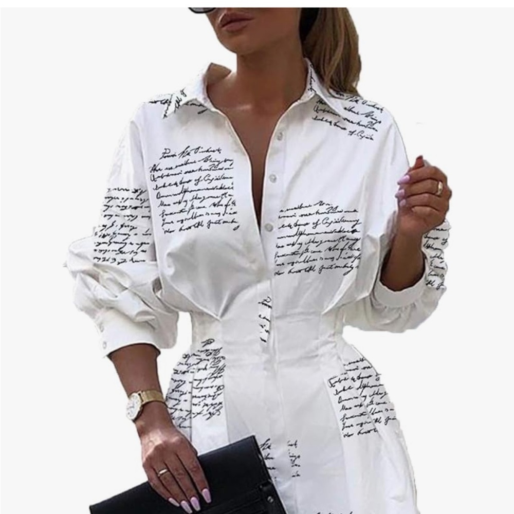 Mini shirt dress